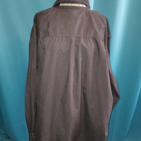 Charcoal Harley-Davidson button up long sleeve 100% Cotton Shirt 3XL - Picture 3 of 6